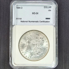 1884-O Morgan Silver Dollar - NNC Holder