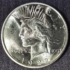 1922 Silver Peace Dollar (BU)