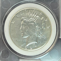 1927 Peace Sillver Dollar - NAC Holder