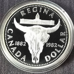 1982 Canada - Regina Centennial Proof Silver Dollar!