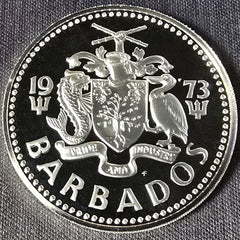 1976 Barbados $10 Proof Silver Coin