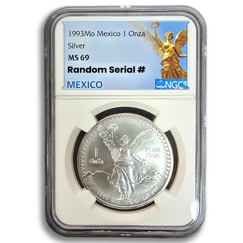 1993 Mexico 1oz Silver Libertad - NGC MS69 | Coolstax Vault 1993 Mexico 1oz Silver Libertad - NGC MS69 | Coolstax Vault