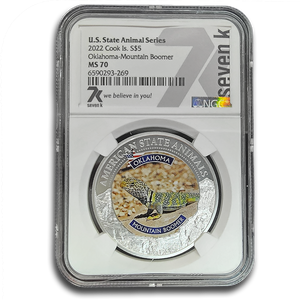 2022 Cook Islands - Oklahoma Mountain Boomer 1 oz Silver NGC MS70