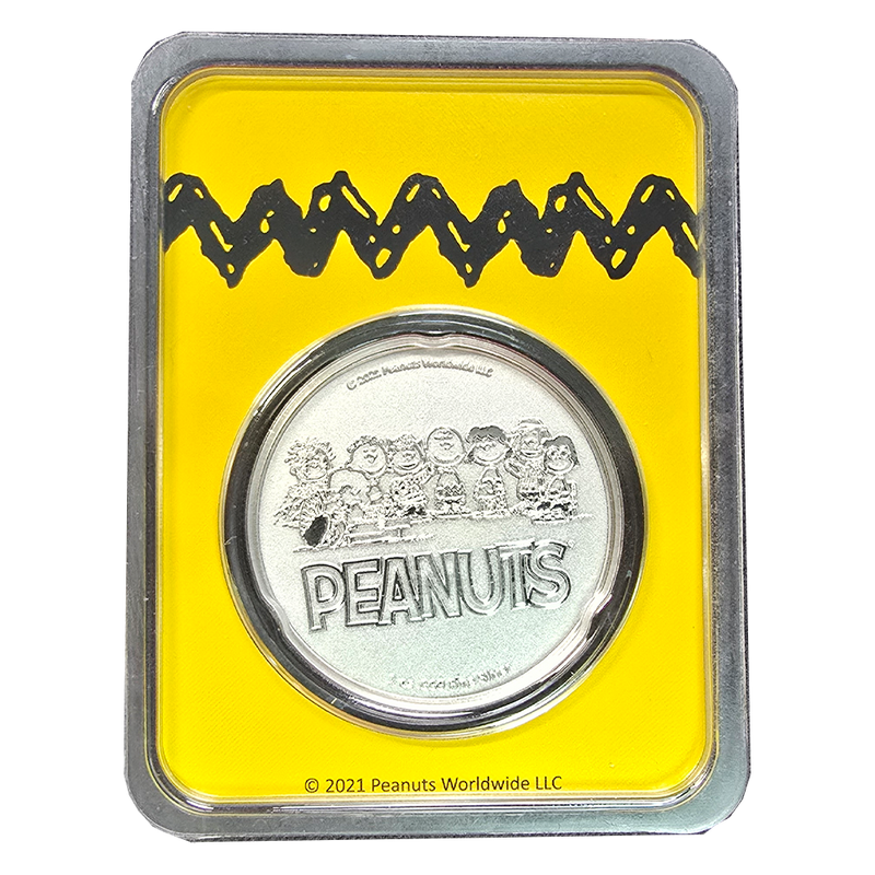 2021 1oz Silver PEANUTS Snoopy Easter Round
