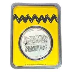 2021 1oz Silver PEANUTS Snoopy Easter Round
