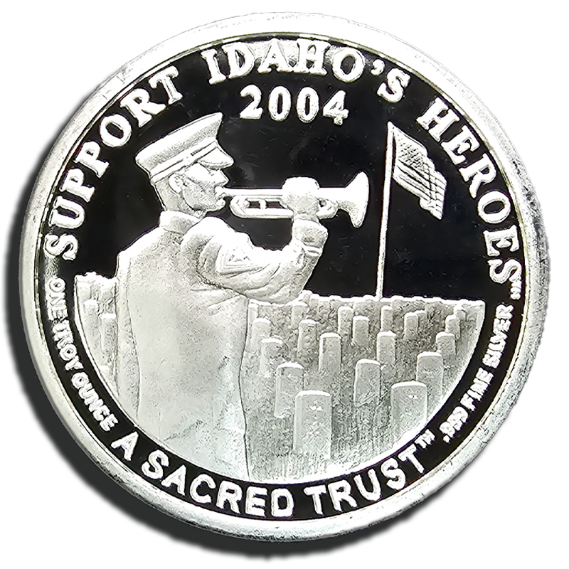 2004 "Support Idaho's Heroes" 1 oz Silver Round