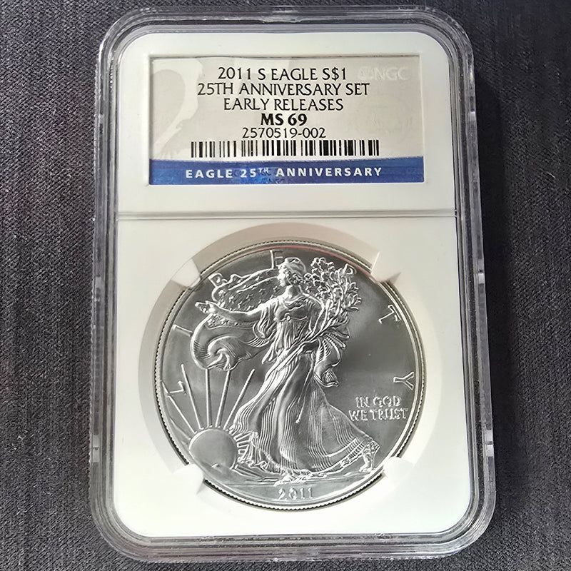 2011-S Silver Eagle from the 25th Anniversary Set - NGC MS-69