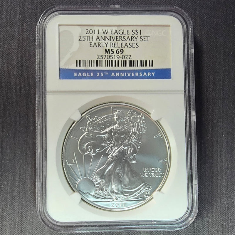 2011-W Silver Eagle from the 25th Anniversary Set - NGC MS-69