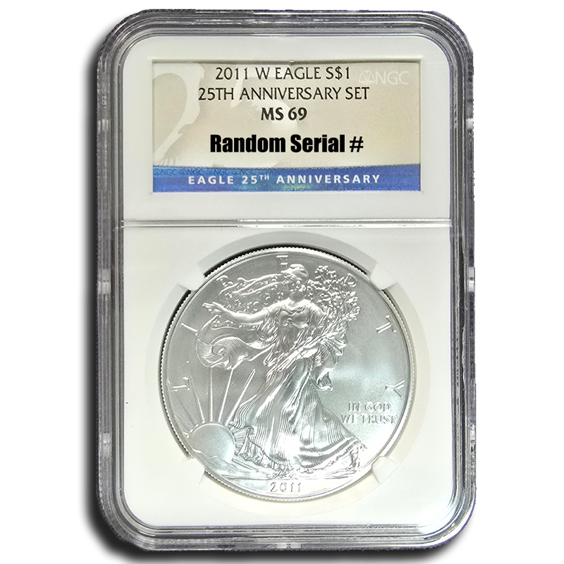 2011-W American Silver Eagle 25th Anniversary NGC MS69