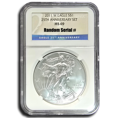 2011-W American Silver Eagle 25th Anniversary NGC MS69