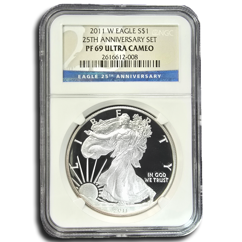 2011-W American Silver Eagle Proof 25th Anniversary NGC PF69 UCAM