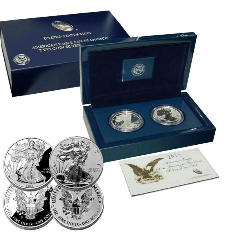 2012‑S 75th Anniversary American Silver Eagle 2‑Coin Set