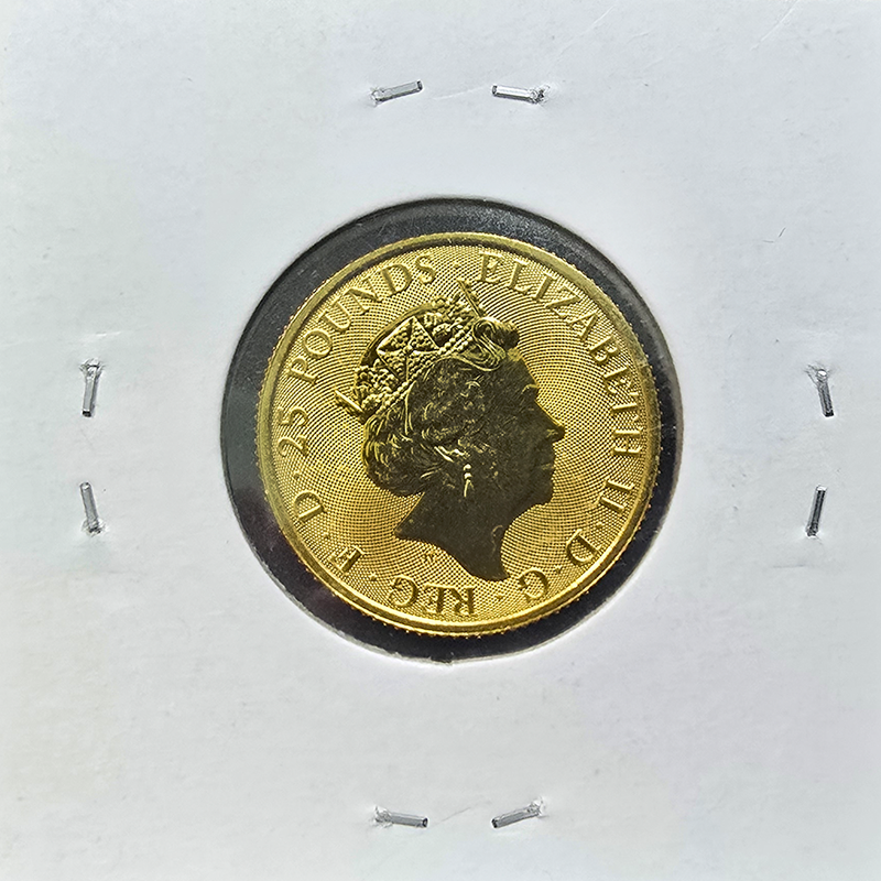 2018 Great Britain 1/4 oz Gold Queen’s Beasts - Black Bull of Clarence