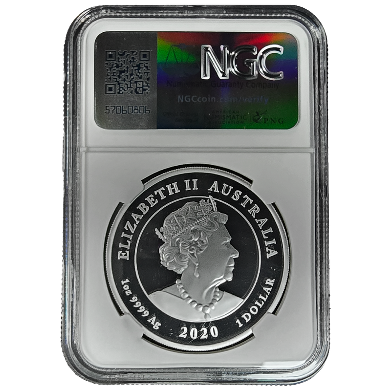 2020 Australia Double Dragon PF70 Ultra Cameo 1oz Silver Coin