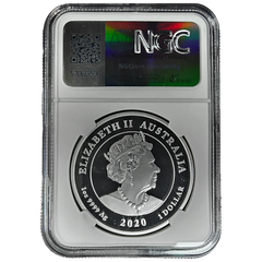 2020 Australia Double Dragon PF70 Ultra Cameo 1oz Silver Coin