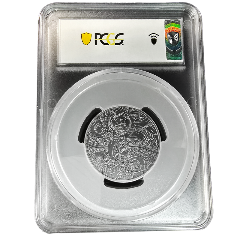 2022 Palau Cthulhu Silver Coin - Graded MS70 with Antique Finish