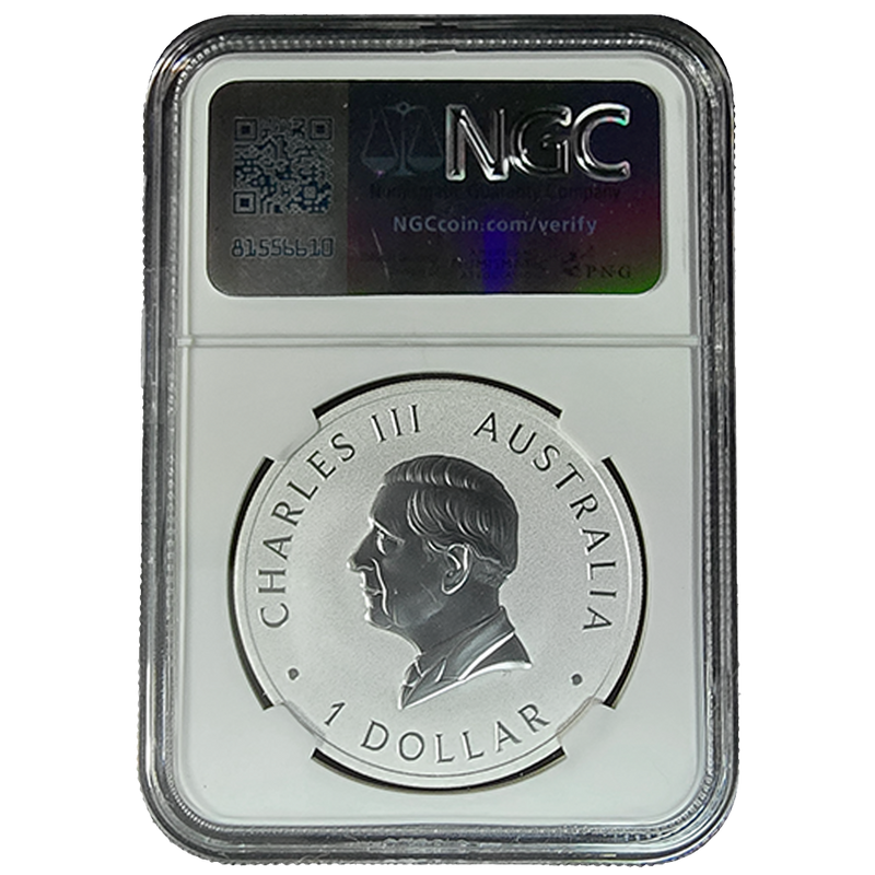 2024 Australia Emu Mother & Babies Colorized MS70 Silver Coin