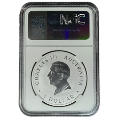 2024 Australia Emu Mother & Babies Colorized MS70 Silver Coin