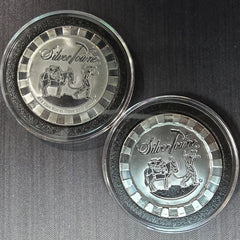 Set of 2 Stackable Prospector 1 oz Silver Rounds