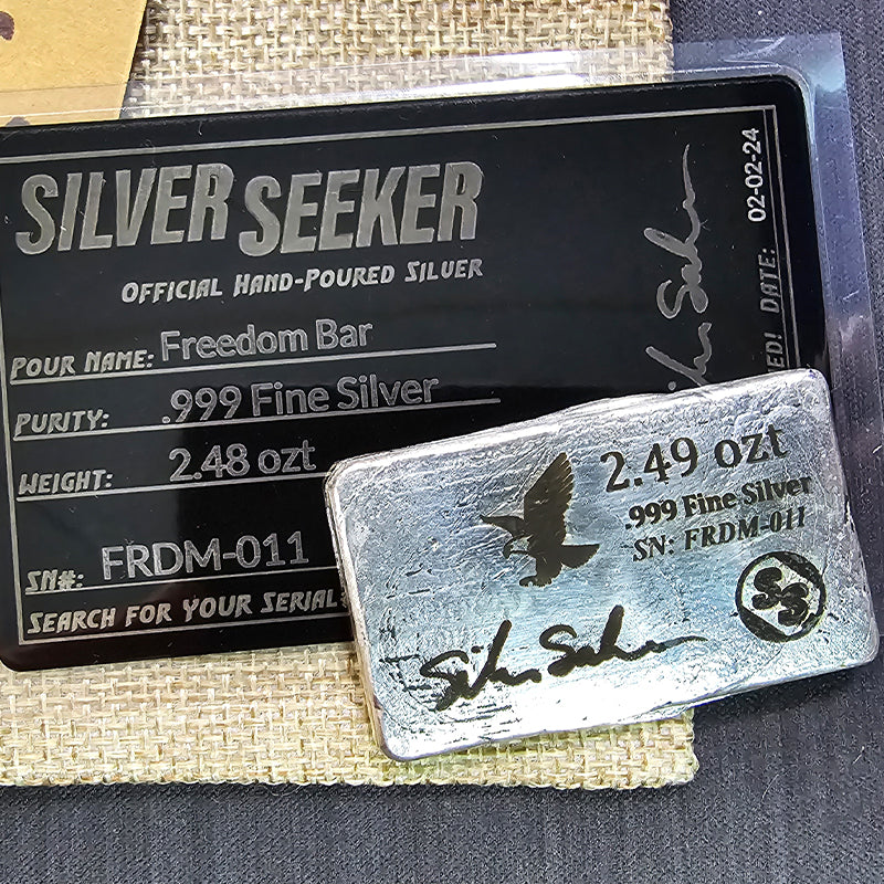 Silver Seeker's Hand-Poured Silver "Freedom Bar"