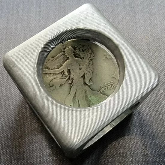 Trapped 90% Silver Half Dollar w/ Seeker Logo!
