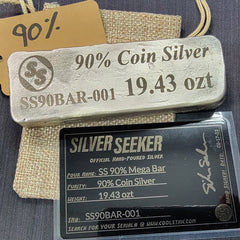 Silver Seeker's Hand-Poured 90% Silver MEGA Bar