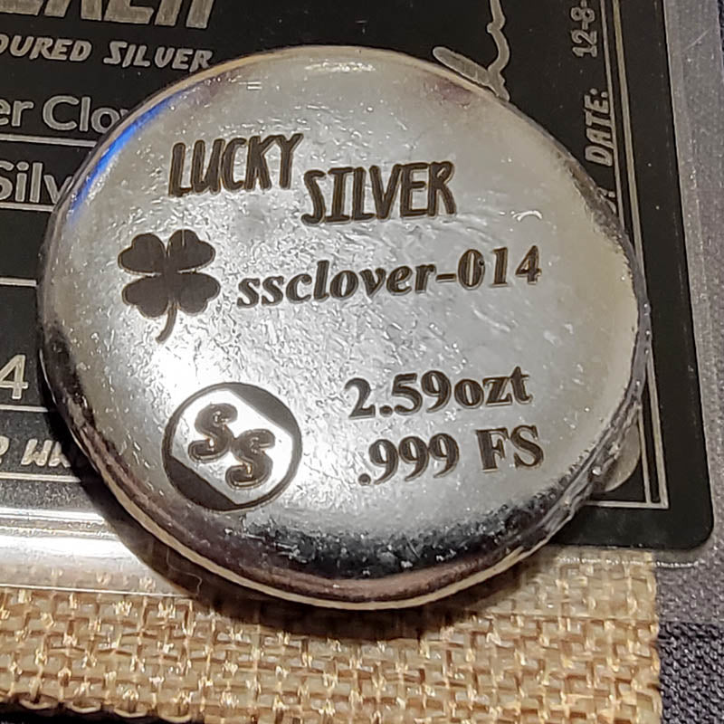 Silver Seeker's Hand-Poured Lucky Silver Clover