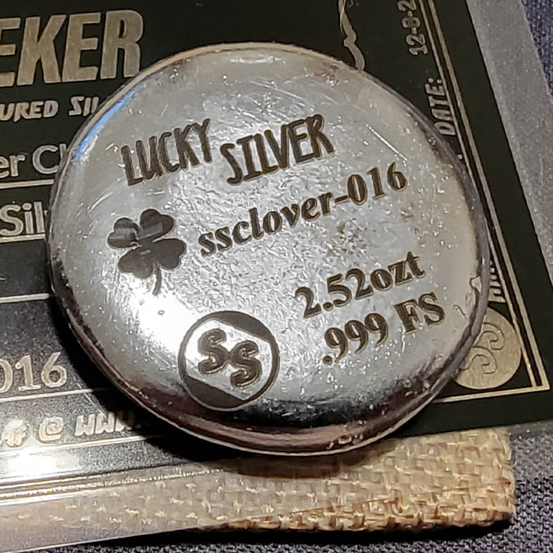 Silver Seeker's Hand-Poured Lucky Silver Clover