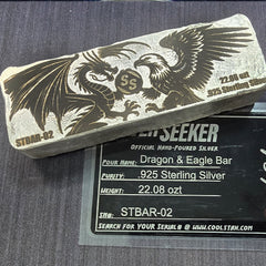 22.08 oz Sterling Silver Bar Hand-Poured by Silver Seeker (Custom Design)